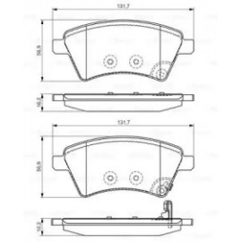 Колодки гальмівні дискові, комплект (Ви-во Bosch)
