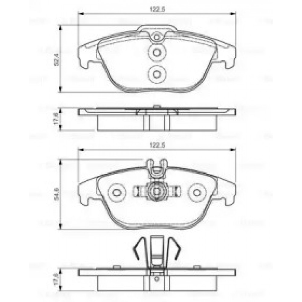 Колодка торм. диск. MB C-CLASS(W204) 180-350 07-,GLK-CLASS200-350 08- задн. (пр-во Bosch)