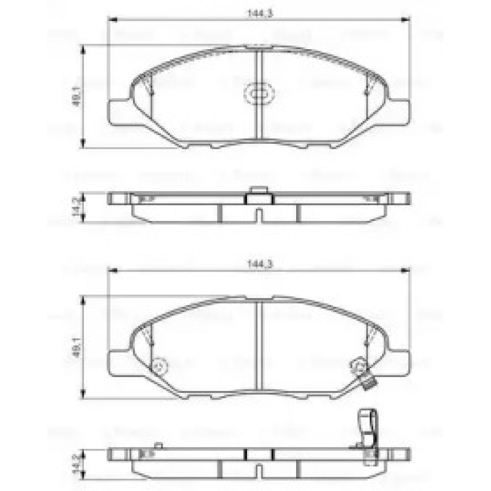 Колодка торм. диск. NISSAN TIIDA 05- передн. (пр-во Bosch)