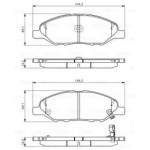 Колодки гальмівні дискові, комплект (Ви-во Bosch)  Колодки гальмівні дискові, комплект (Ви-во Bosch)