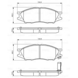 Колодка торм. диск. NISSAN ALMERA 02/00- передн. (пр-во Bosch)
