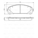 Колодки гальмівні дискові, комплект (Ви-во Bosch)  Колодки гальмівні дискові, комплект (Ви-во Bosch)