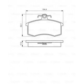 Колодка торм. диск. ВАЗ 2108-09 перед. (пр-во Bosch)