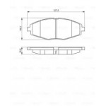 Колодки гальмівні дискові, комплект (Ви-во Bosch)  Колодки гальмівні дискові, комплект (Ви-во Bosch)