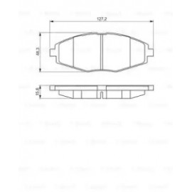 Колодки гальмівні дискові, комплект (Ви-во Bosch)