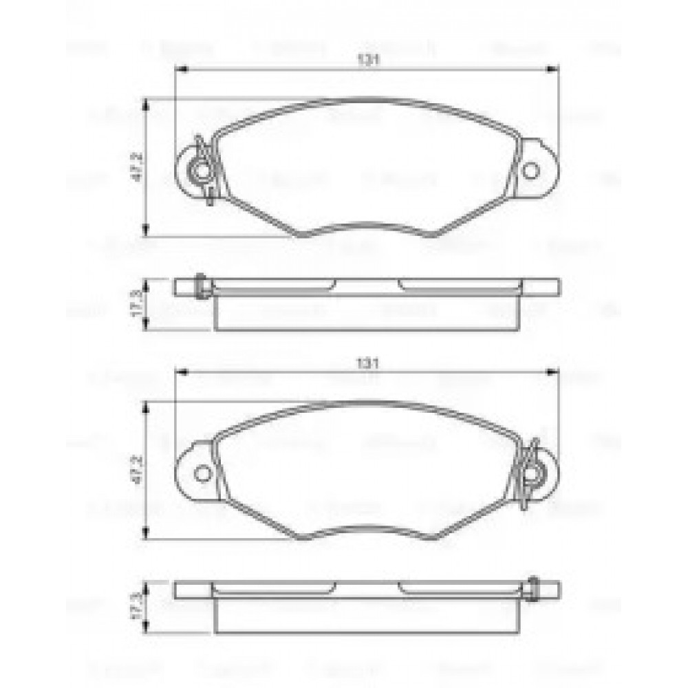 Колодка торм. диск. CITROEN XSARA, RENAULT KANGOO (KC0/1_) передн. (пр-во Bosch)