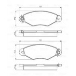 Колодки гальмівні дискові, комплект (Ви-во Bosch)  Колодки гальмівні дискові, комплект (Ви-во Bosch)