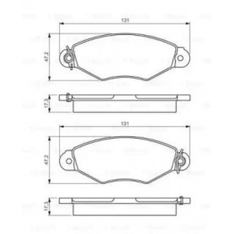 Колодка торм. диск. CITROEN XSARA, RENAULT KANGOO (KC0/1_) передн. (пр-во Bosch)