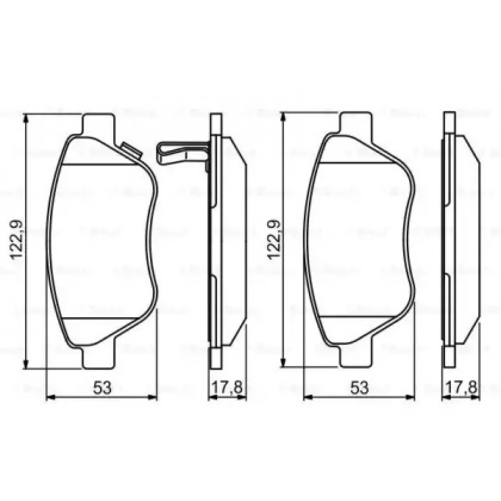 Колодка торм. диск. OPEL CORSA D 1.0-1.4 06- передн. (пр-во Bosch)