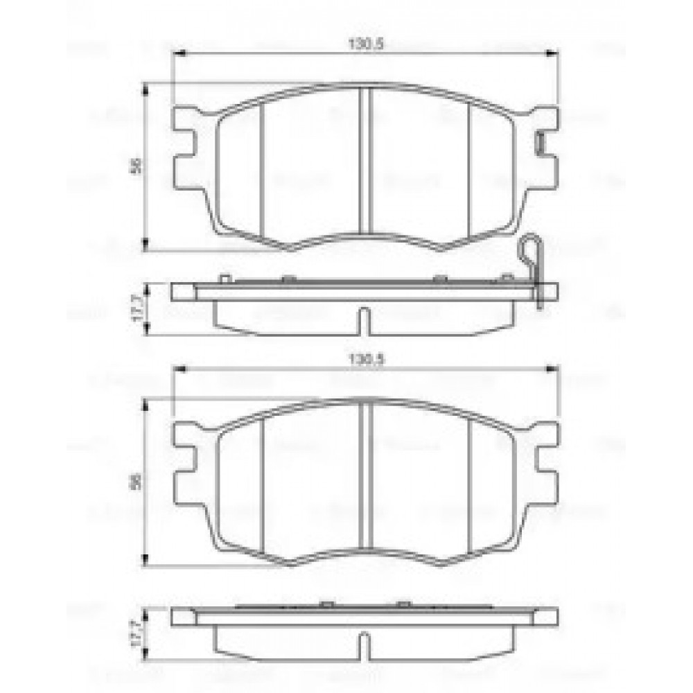 Колодки гальмівні дискові, комплект (Ви-во Bosch)