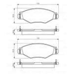 Колодки гальмівні дискові, комплект (Ви-во Bosch)  Колодки гальмівні дискові, комплект (Ви-во Bosch)
