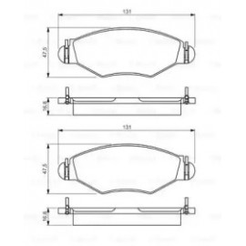 Колодка торм. диск. PEUGEOT 206 передн. (пр-во Bosch)
