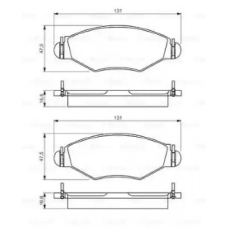 Колодка торм. диск. PEUGEOT 206 передн. (пр-во Bosch)