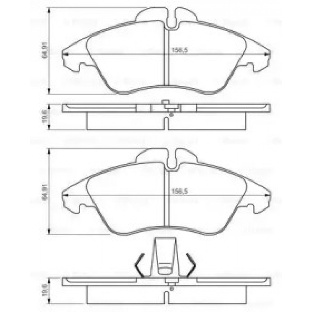 Колодка торм. диск. MB SPRINTER 2-t, VW LT 28-35 передн. (пр-во Bosch)