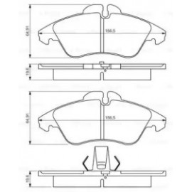 Колодки гальмівні дискові, комплект (Ви-во Bosch)  Колодки гальмівні дискові, комплект (Ви-во Bosch)