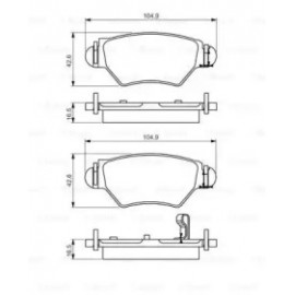 Колодки гальмівні (вир-во Bosch)
