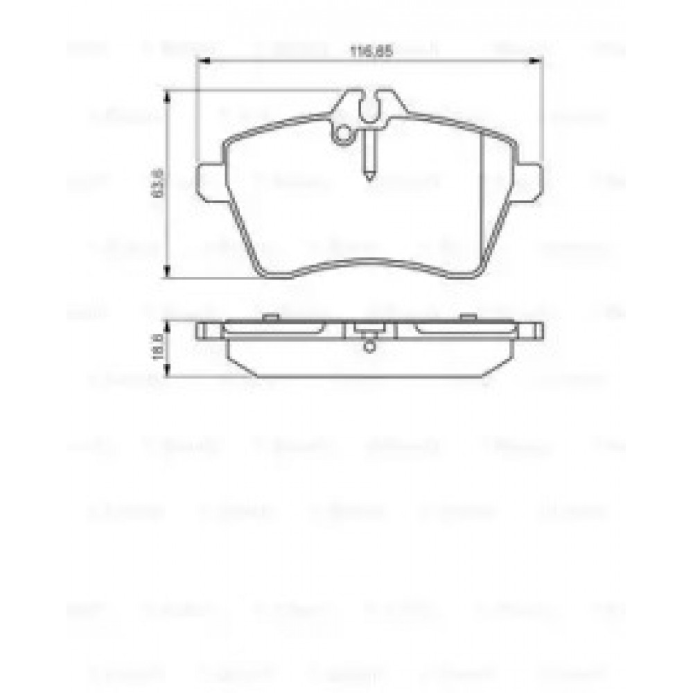 Колодка торм. диск. MERCEDES A-CLASS (W169) передн. (пр-во Bosch)