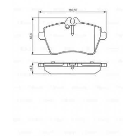 Колодка торм. диск. MERCEDES A-CLASS (W169) передн. (пр-во Bosch)