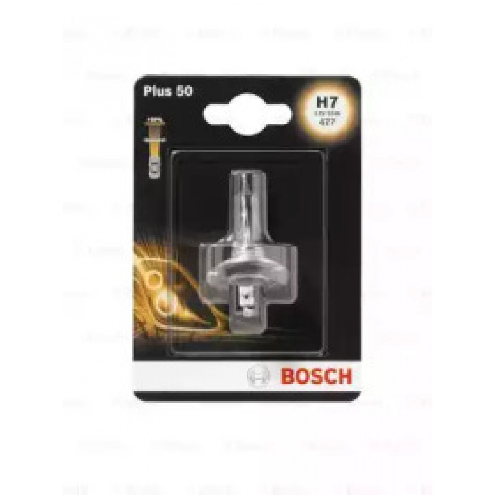 Лампа накаливания 12 V 55 W H7 PLUS 50 блистер (пр-во Bosch)