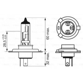 Лампа h4 daytime 12 v w-v (вир-во Bosch)  Лампа h4 daytime 12 v w-v (вир-во Bosch)