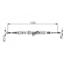 Трос ручного гальма VAG задній правий / лівий (вир-во Bosch)