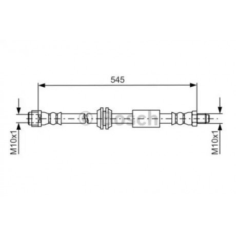 Шланг тормозной MERCEDES GL-CLASS (X164); M-CLASS (W164) передн. (пр-во Bosch)