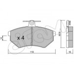 Колодка гальм. SEAT Cordoba (6K2/C2), Ibiza II (6K1), VW Golf II передн. (вир-во Cifam)  Колодка гальм. SEAT Cordoba (6K2/C2), Ibiza II (6K1), VW Golf II передн. (вир-во Cifam)