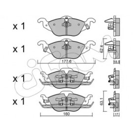 Колодка гальм. OPEL ASTRA G передн. (вир-во Cifam)