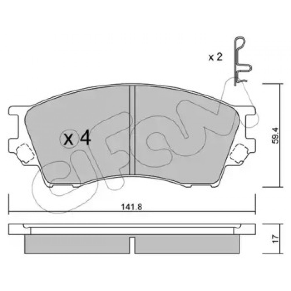 Колодка торм. диск. MAZDA XEDOS 9 передн. (пр-во Cifam)