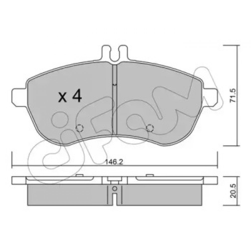 Колодка торм. диск. MB C-CLASS передн. (пр-во Cifam)