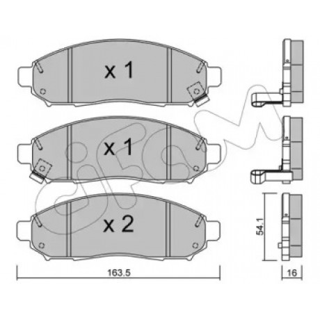 Колодка торм. диск. NISSAN PATHFINDER передн. (пр-во Cifam)