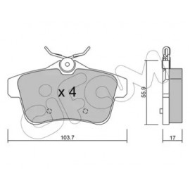 Колодка торм. диск. PEUGEOT 3008 1.6 2.0 09-;CITROEN DS5 2.0HDI 2011- задн. (пр-во Cifam)