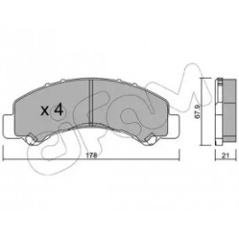 Колодка торм. диск. ISUZU N-Serie задн. (пр-во Cifam)