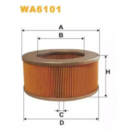 Фильтр воздушный MAZDA WA6101/AM427 (пр-во WIX-Filtron)