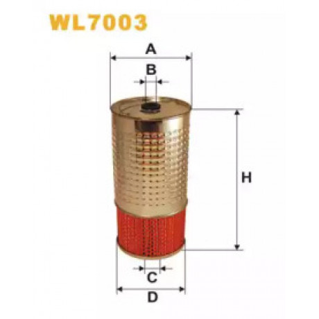 Фильтр масляный двигателя MB 100D WL7003/OC601/1 (пр-во WIX-Filtron)