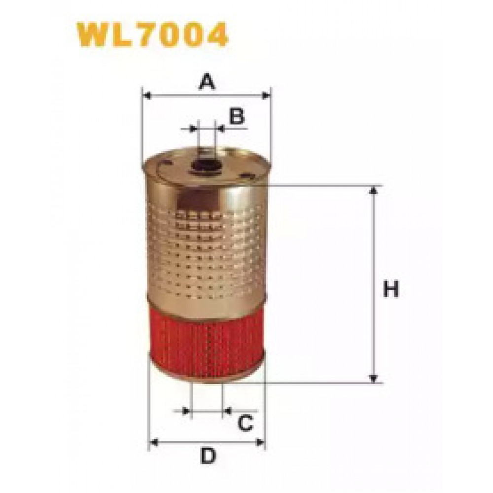 Фільтр масляний (смен.елем.) MB 124, 202  (вир-во WIX-Filtron) WL7004/OC602