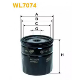 Фильтр масляный двигателя FORD, TOYOTA WL7074/OP629 (пр-во WIX-Filtron)  Фильтр масляный двигателя FORD, TOYOTA WL7074/OP629 (пр-во WIX-Filtron)