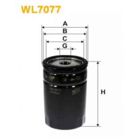 Фильтр масляный двигателя FORD WL7077/OP532/1 (пр-во WIX-Filtron)