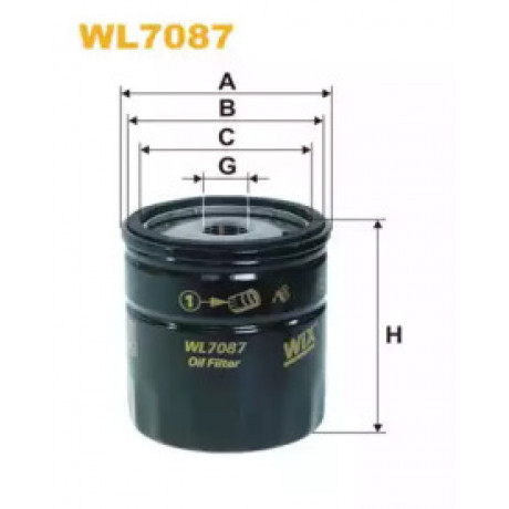 Фільтр масляний OPEL (вир-во WIX-Filtron) WL7087/OP541