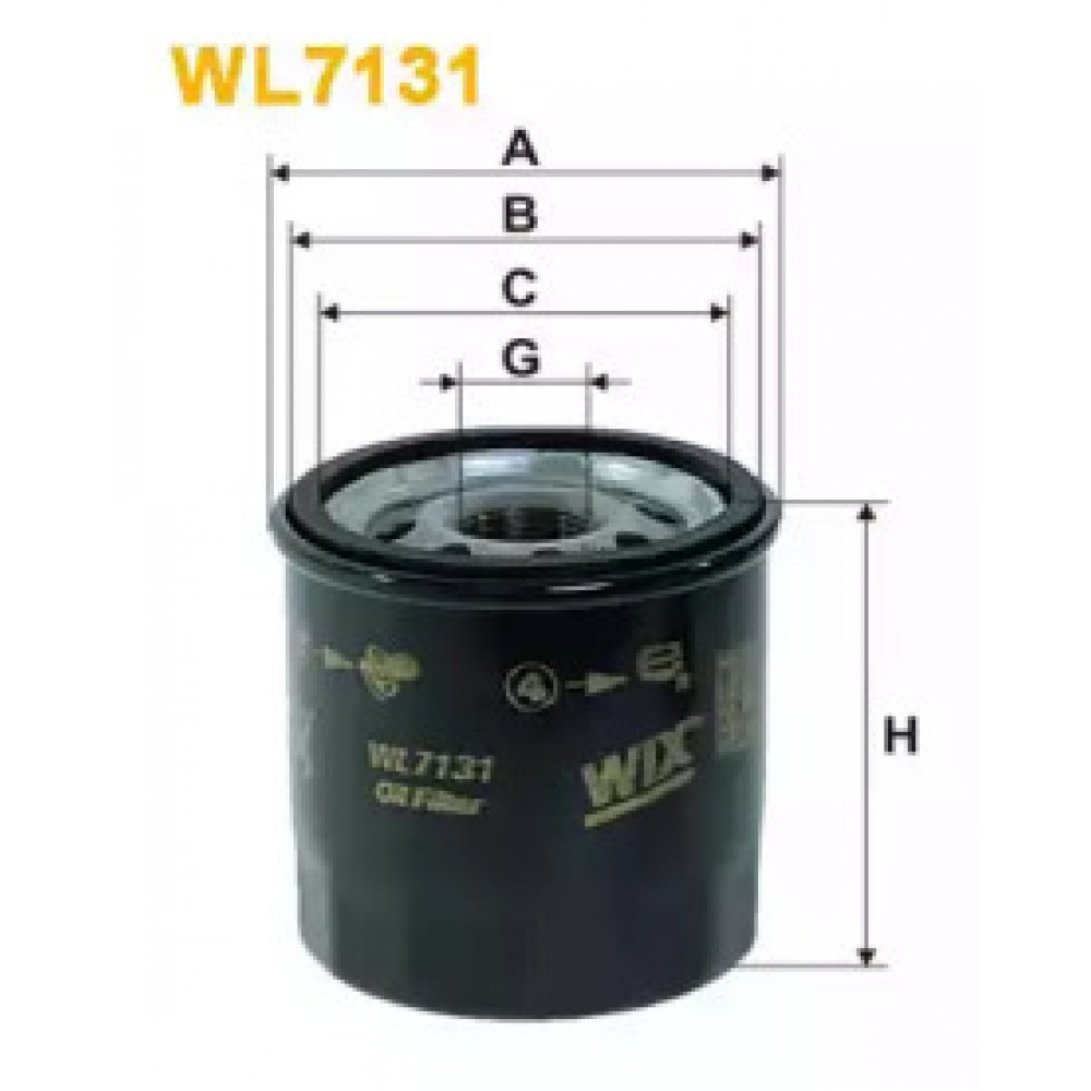 Фильтр масляный двигателя TOYOTA WL7131/OP572 (пр-во WIX-Filtron)
