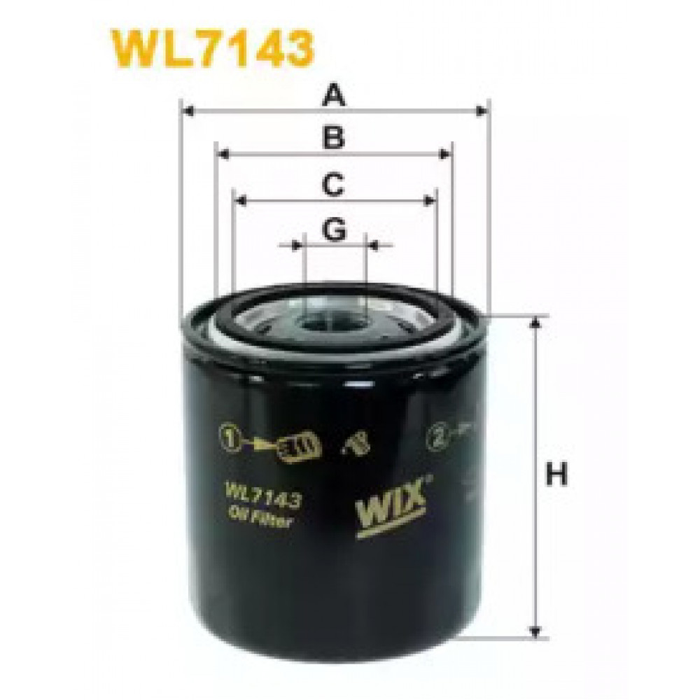 Фильтр масляный двигателя NISSAN WL7143/OP581 (пр-во WIX-Filtron)