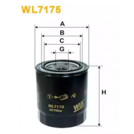 Фильтр масляный двигателя TOYOTA WL7175/OP619/1 (пр-во WIX-Filtron)