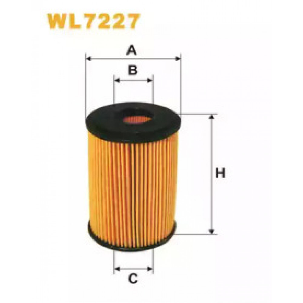 Фильтр масляный двигателя MB WL7227/OE640/4 (пр-во WIX-Filtron)