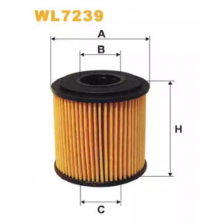 Фильтр масляный двигателя WL7239/OE655 (пр-во WIX-Filtron)