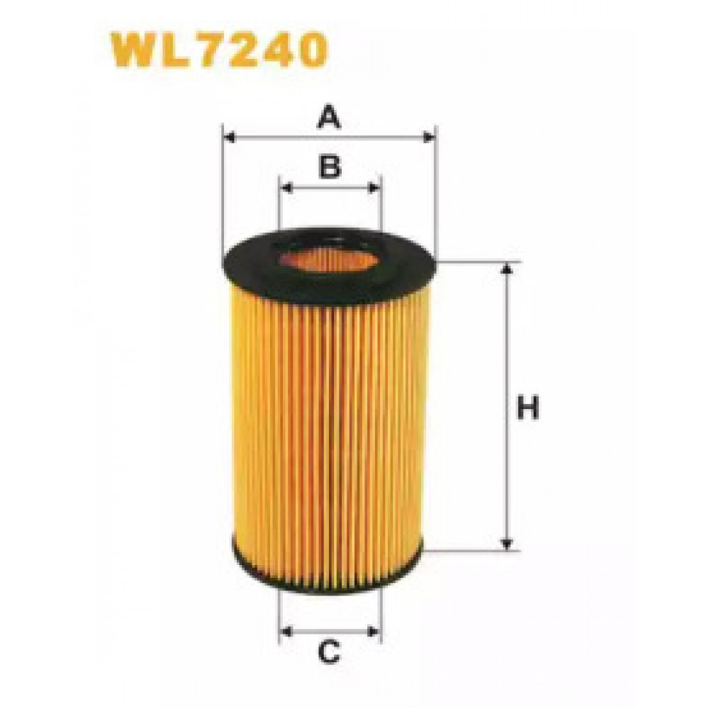 Фильтр масляный двигателя MERCEDES WL7240/OE640/5 (пр-во WIX-Filtron)