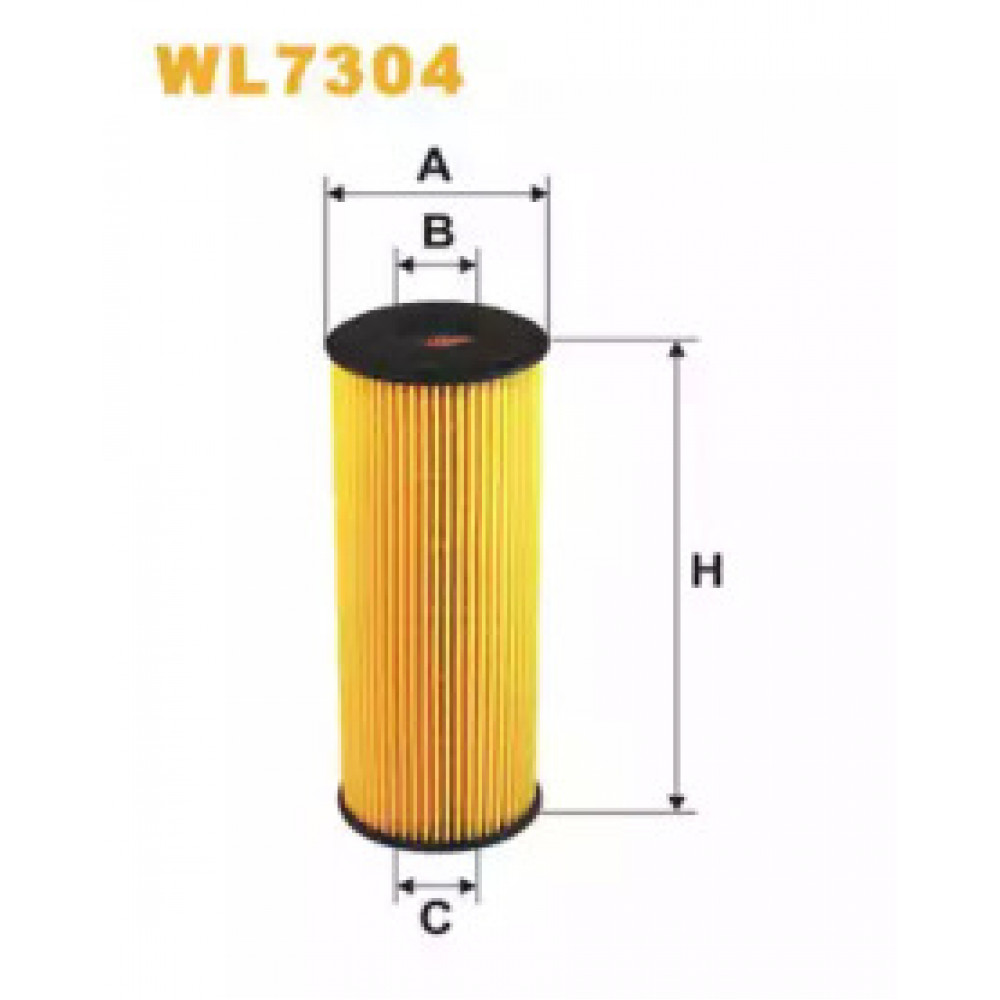 Фільтр масляний (смен.елем.) MB 124, 202  (вир-во WIX-Filtron) WL7304/OE640/3