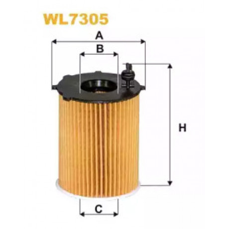 Фильтр масляный двигателя CITROEN, PEUGEOT WL7305/OE667/1 (пр-во WIX-Filtron)