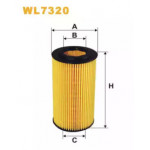Фільтр масляний (вир-во WIX-Filtron) WL7320/OE662/1  Фільтр масляний (вир-во WIX-Filtron) WL7320/OE662/1