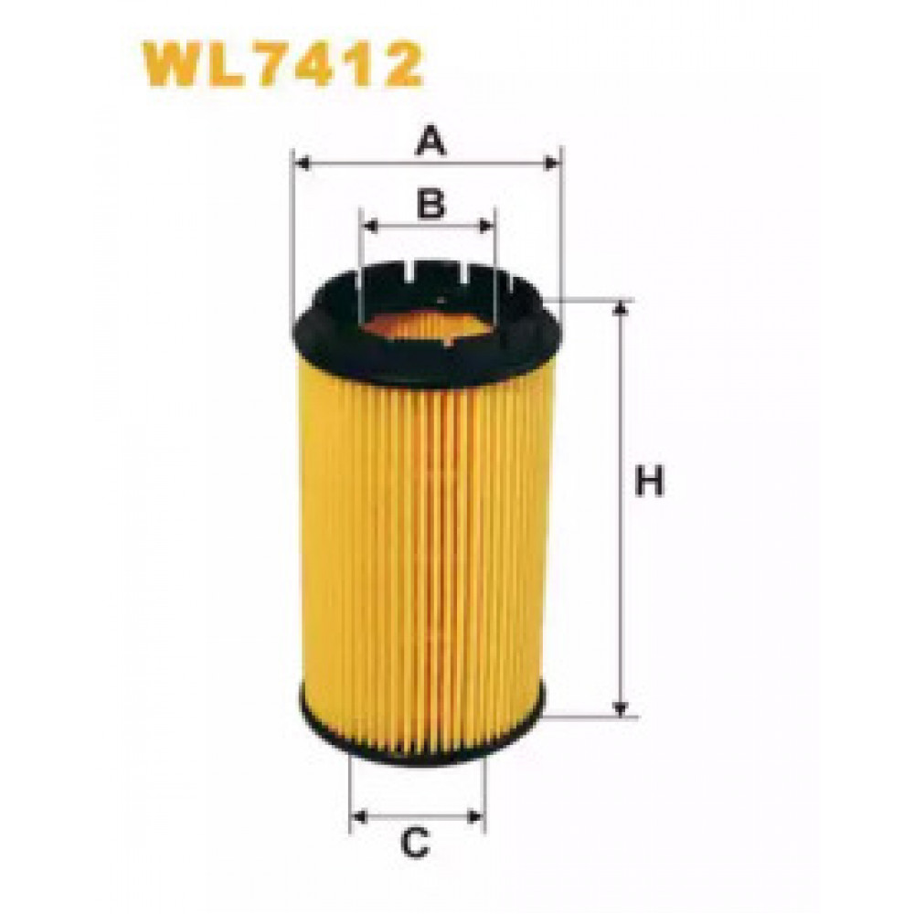 Фильтр масляный двигателя WL7412/OE674 (пр-во WIX-Filtron)