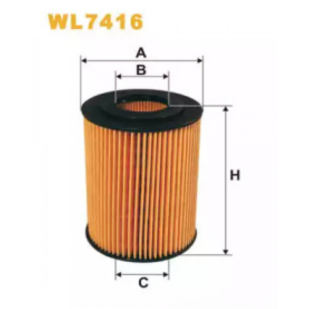 Фильтр масляный двигателя MERCEDES WL7416/OE677/1 (пр-во WIX-Filtron)